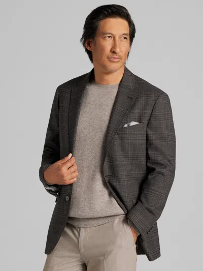 Joseph Abboud Big & Tall Men's Classic Fit Plaid Sport Coat In Black