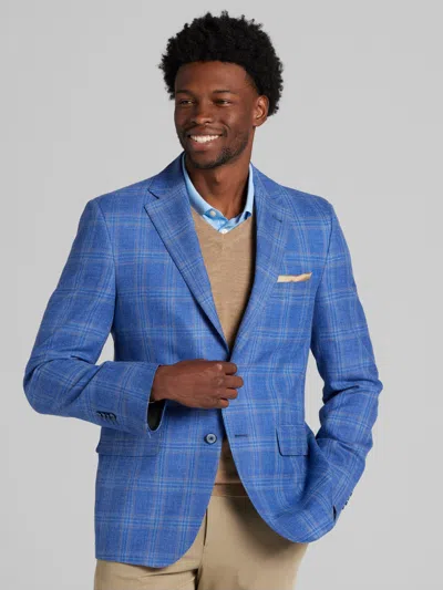 Joseph Abboud Big & Tall Men's Classic Fit Plaid Sport Coat In Blue