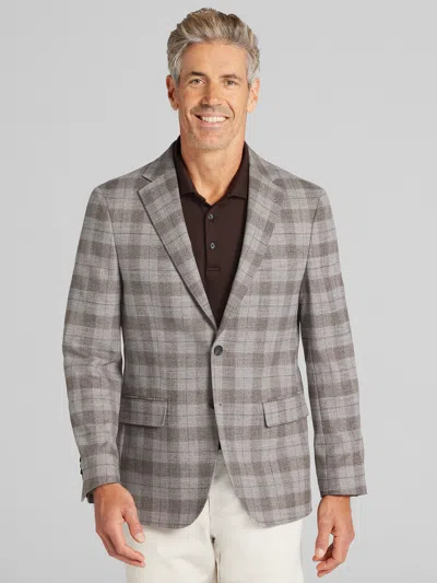 Joseph Abboud Big & Tall Men's Classic Fit Plaid Sport Coat In Gray