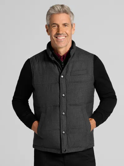 Joseph Abboud Big & Tall Men's Cosani Quilted Puffer Vest Charcoal - Size: Xlt In Multi
