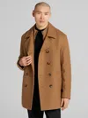 Joseph Abboud Big & Tall Men's Double-breasted Signature Peacoat Camel - Size: Xxl In Brown