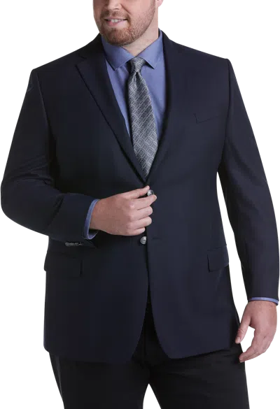 Joseph Abboud Big & Tall Men's Executive Fit Wool Blazer In Blue