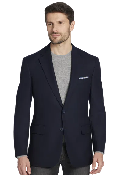 Joseph Abboud Big & Tall Men's Executive Fit Wool Blend Blazer In Black