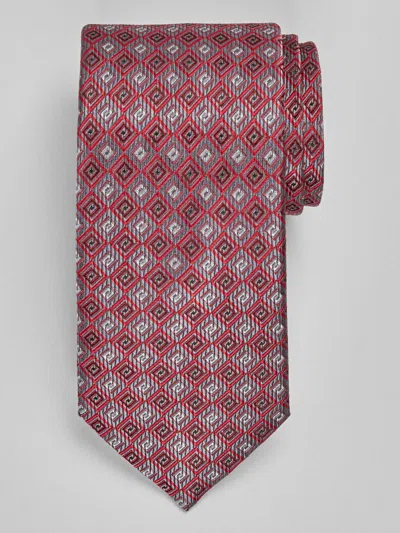 Joseph Abboud Big & Tall Men's Geometric Tie In Red