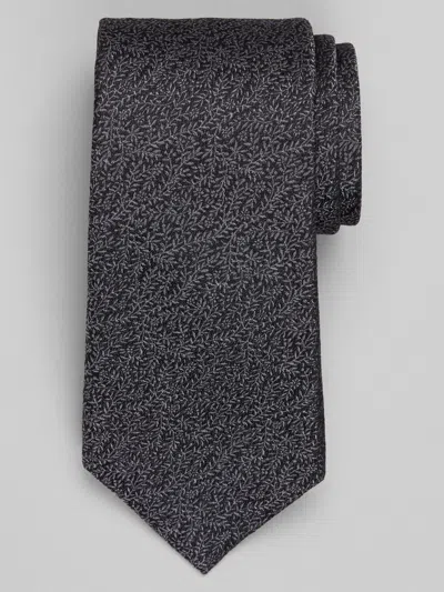 Joseph Abboud Big & Tall Men's Micro Vine Floral Tie In Black