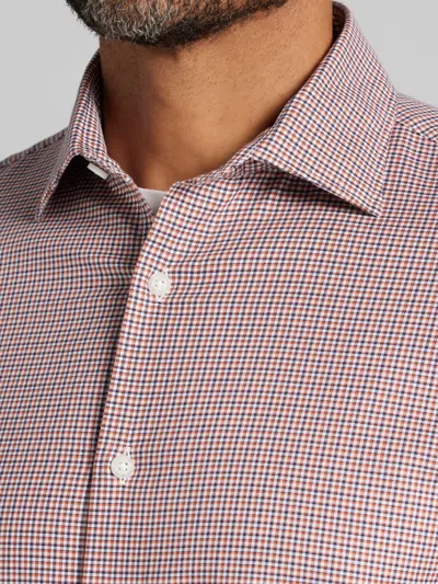 Joseph Abboud Big & Tall Men's Modern Fit Button Up Shirt In Brown