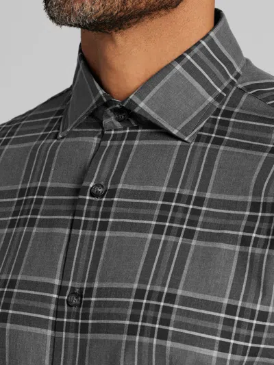 Joseph Abboud Big & Tall Men's Modern Fit Button Up Shirt In Gray