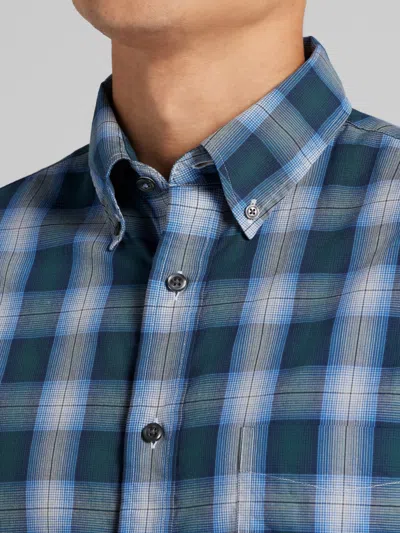 Joseph Abboud Big & Tall Men's Modern Fit Button Up Shirt In Blue