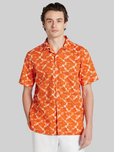 Joseph Abboud Big & Tall Men's Modern Fit Camp Shirt In Yellow