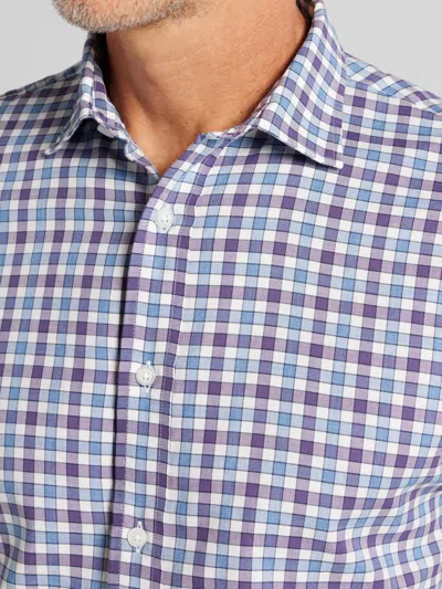 Joseph Abboud Big & Tall Men's Modern Fit Comfort Stretch Button Up Shirt In Blue
