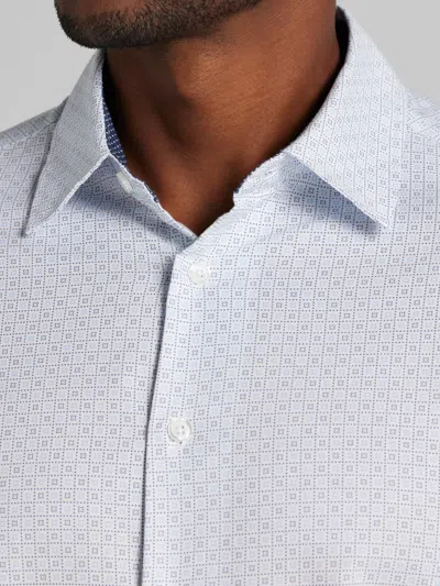 Joseph Abboud Big & Tall Men's Modern Fit Comfort Stretch Hybrid Button Up Shirt In White