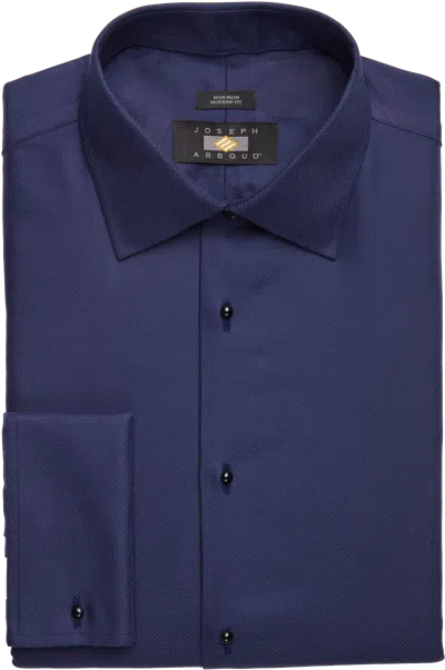 Joseph Abboud Big & Tall Men's Modern Fit French Cuff Tuxedo Formal Shirt In Blue