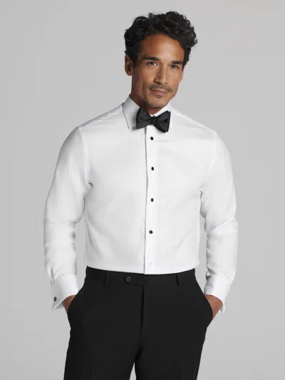 Joseph Abboud Big & Tall Men's Modern Fit French Cuff Tuxedo Shirt In White
