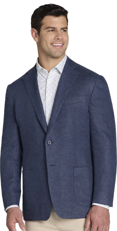Joseph Abboud Big & Tall Men's Modern Fit Linen Blend Sport Coat In Gray