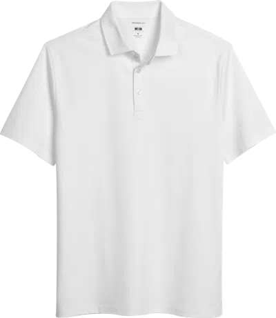 Joseph Abboud Big & Tall Men's Modern Fit Luxe Cotton Polo In White