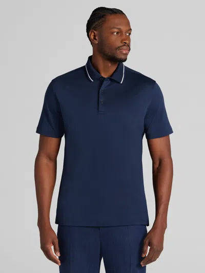 Joseph Abboud Modern Fit Luxe Cotton Polo In Blue