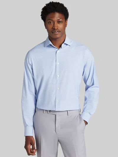 Joseph Abboud Big & Tall Men's Modern Fit Plaid Performance Dress Shirt In Blue