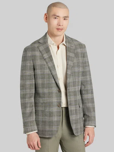 Joseph Abboud Big & Tall Men's Modern Fit Plaid Sport Coat In Green