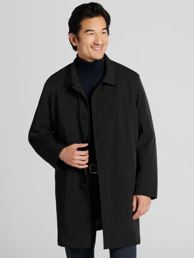 Joseph Abboud Big & Tall Men's Modern Fit Stretch Raincoat In Black