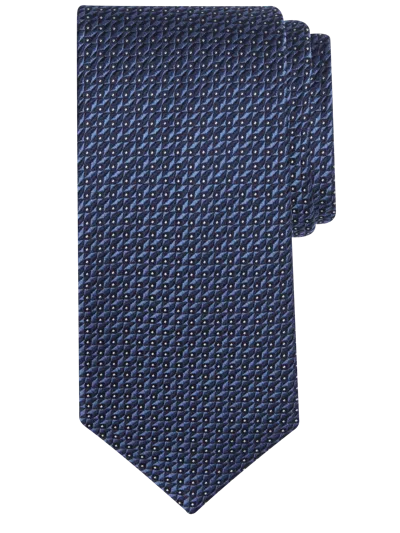 Joseph Abboud Big & Tall Men's Narrow Geo Check Polka Dot Tie In Blue