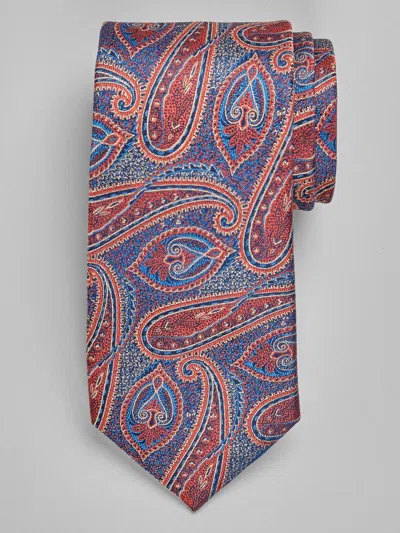 Joseph Abboud Big & Tall Men's Paisley Tie In Orange
