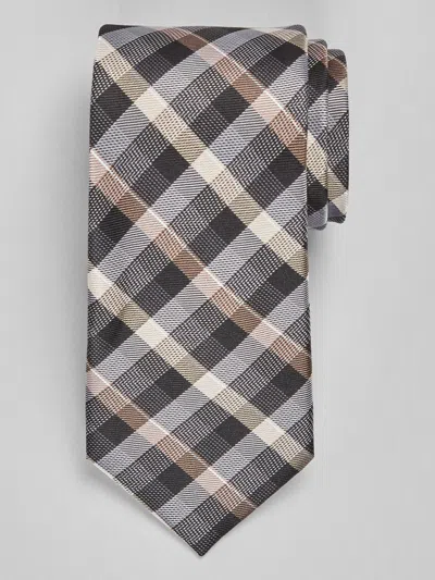 Joseph Abboud Big & Tall Men's Plaid Tie In Brown