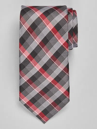 Joseph Abboud Big & Tall Men's Plaid Tie In Red