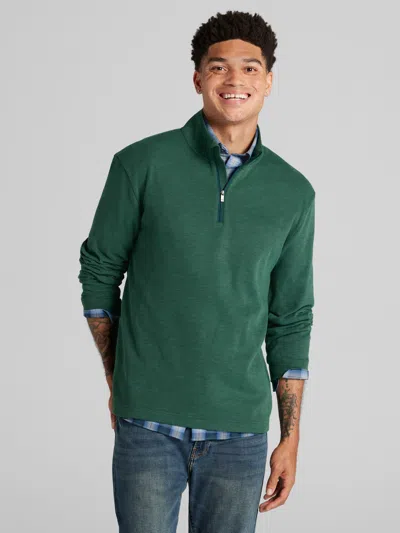 Joseph Abboud Big & Tall Men's Quarter Zip Pullover In Green