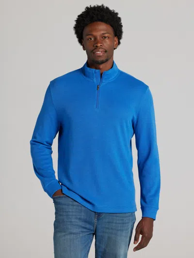 Joseph Abboud Big & Tall Men's Quarter Zip Pullover In Blue