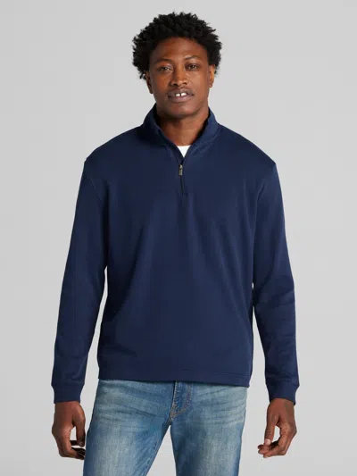 Joseph Abboud Big & Tall Men's Quarter Zip Pullover In Blue