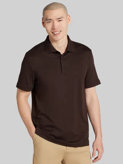 Joseph Abboud Big & Tall Men's Regular Fit Polo Shirt In Brown