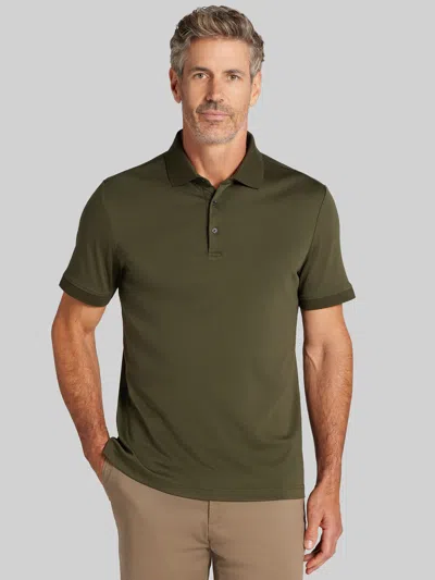 Joseph Abboud Big & Tall Men's Regular Fit Polo Shirt Olive - Size: 4xlt In Green