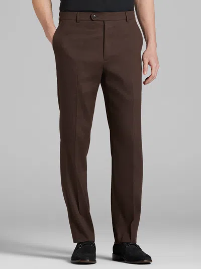 Joseph Abboud Big & Tall Modern Fit Linen Blend Men's Suit Pants In Brown