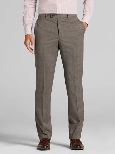 Joseph Abboud Big & Tall Modern Fit Plaid Men's Suit Pants In Gray