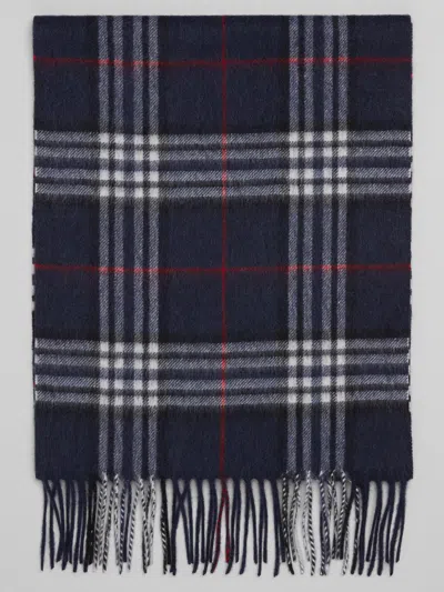 Joseph Abboud Cashmere Glen Plaid Scarf In Blue