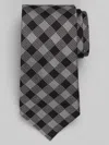 Joseph Abboud Checked Dot Tie In Black