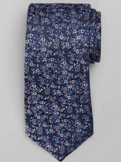 Joseph Abboud Chine Floral Tie In Blue