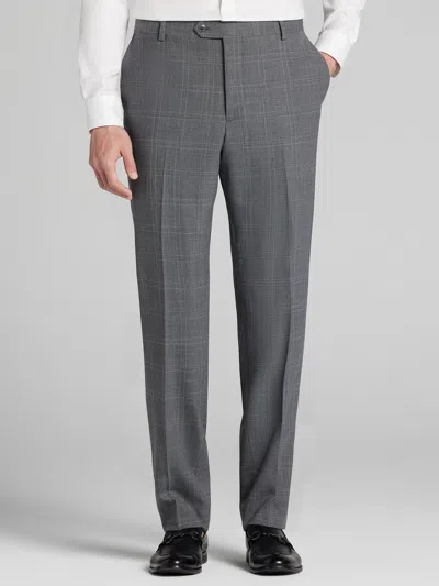 Joseph Abboud Classic Fit Plaid Men's Suit Pants In Gray
