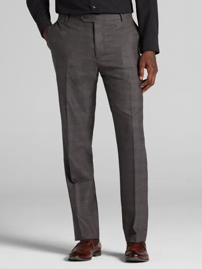 Joseph Abboud Classic Fit Plaid Men's Suit Pants In Gray