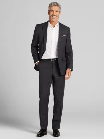 Joseph Abboud Classic Fit Premium Wool Blend Check Men's Suit In Black