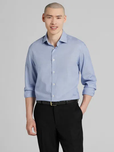 Joseph Abboud Classic Fit Solid Textured Dress Shirt In Blue