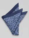 Joseph Abboud Classic Indigo Pattern Pocket Square