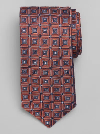Joseph Abboud Connected Geo Neat Tie In Burgundy