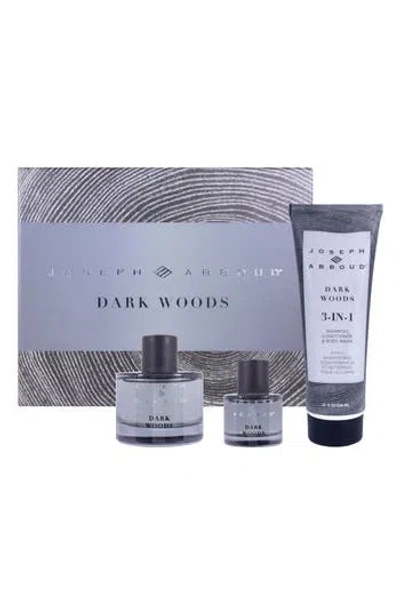 Joseph Abboud Dark Woods Fragrance Set In Transparent