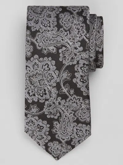 Joseph Abboud Entpurple Wined Paisley Tie In Black
