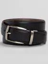Joseph Abboud Feather Edge Reversible Leather Belt In Multi