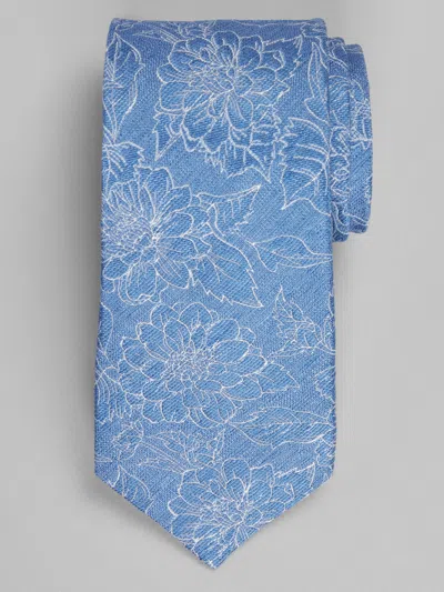 Joseph Abboud Floral Silhouette Tie In Gray