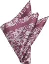 Joseph Abboud Floral Silk Pocket Square Grape - Size: One Size