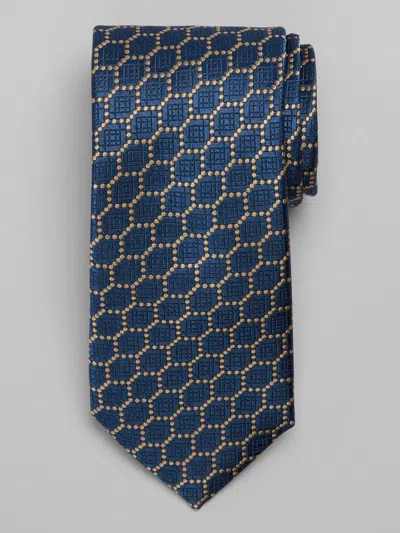 Joseph Abboud Geometric Honeycomb Tie In Blue