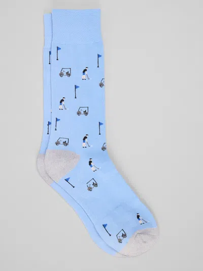 Joseph Abboud Golf Pattern Performance Socks, 1-pair In Blue